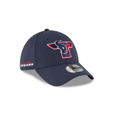 Blue Houston Texans Hat - New Era NFL Logo Mix 39THIRTY Stretch Fit Caps USA5367814